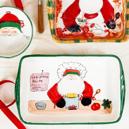 Vietri Old St. Nick Square Baker W/Chef