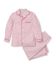 Petite Plume Toddler and Kids Long Set Pajamas - Red Ticking