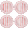 Juliska Cabana Stripe Coral Dinner Plate S/4 - Melamine