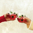 Vietri Drop Green Stemless Wine Glass