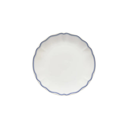 Costa Nova Vila Salad Plate - White/Blue Edge
