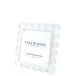 Tara Wilson Designs Acrylic Beveled Square Scallop Frame - White