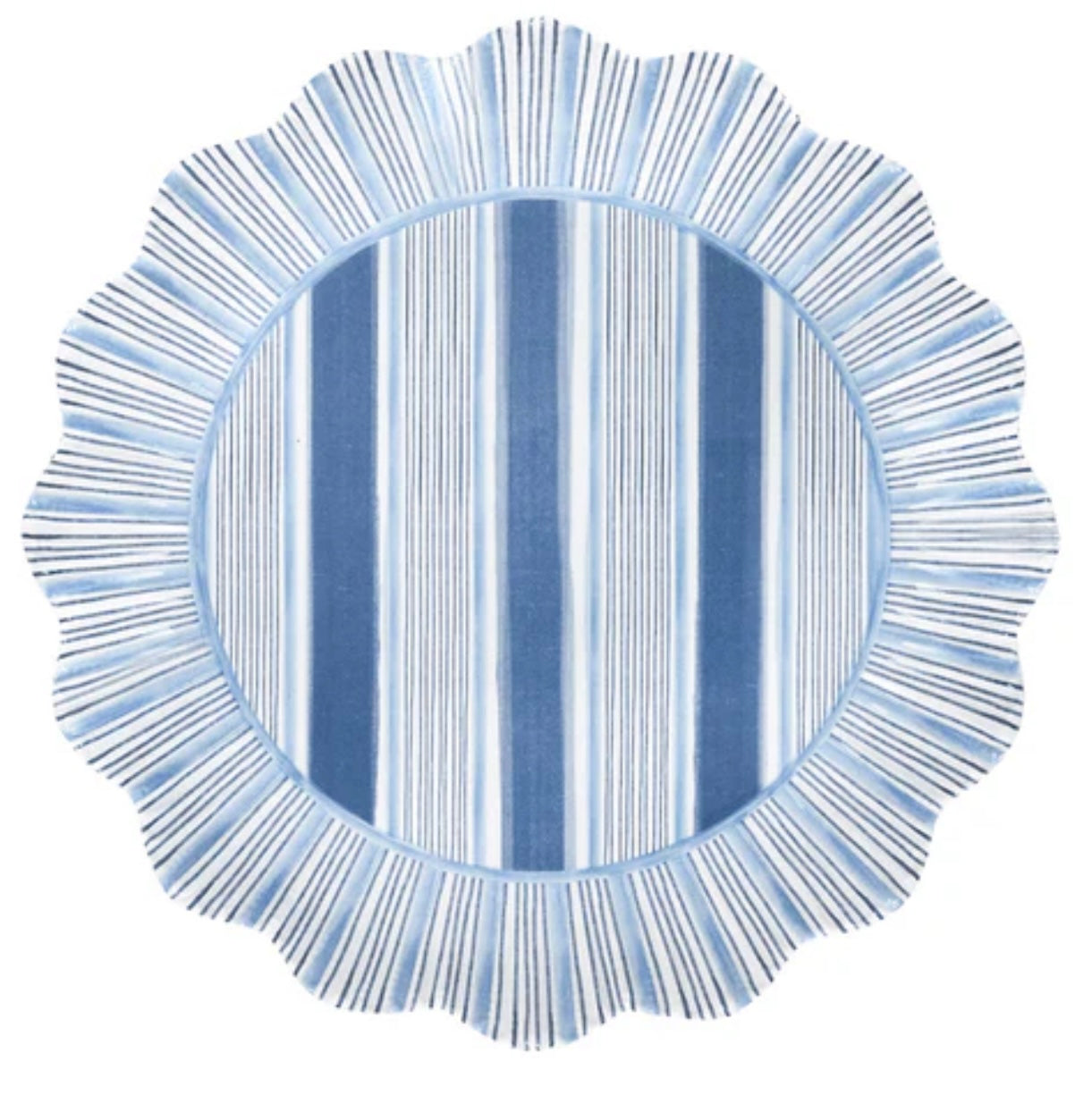 Juliska Cabana Stripe Ocean Dessert/Salad Plate S/4 - Melamine