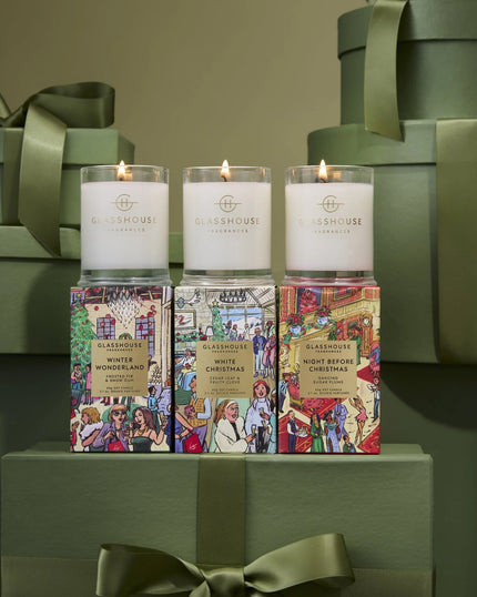 Glasshouse Holiday Mini Candle Trio