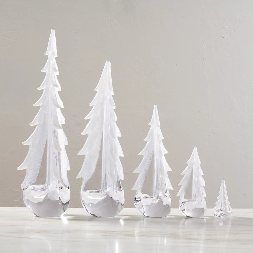 Simon Pearce Snowy Branches 4” Evergreen
