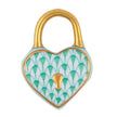 Herend Decorative Heart Lock - Green