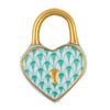 Herend Decorative Heart Lock - Green