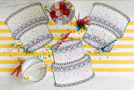 Hester & Cook Die-Cut Coloring Birthday Cake Placemat