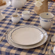 Costa Nova Vila Salad Plate - White/Blue Edge