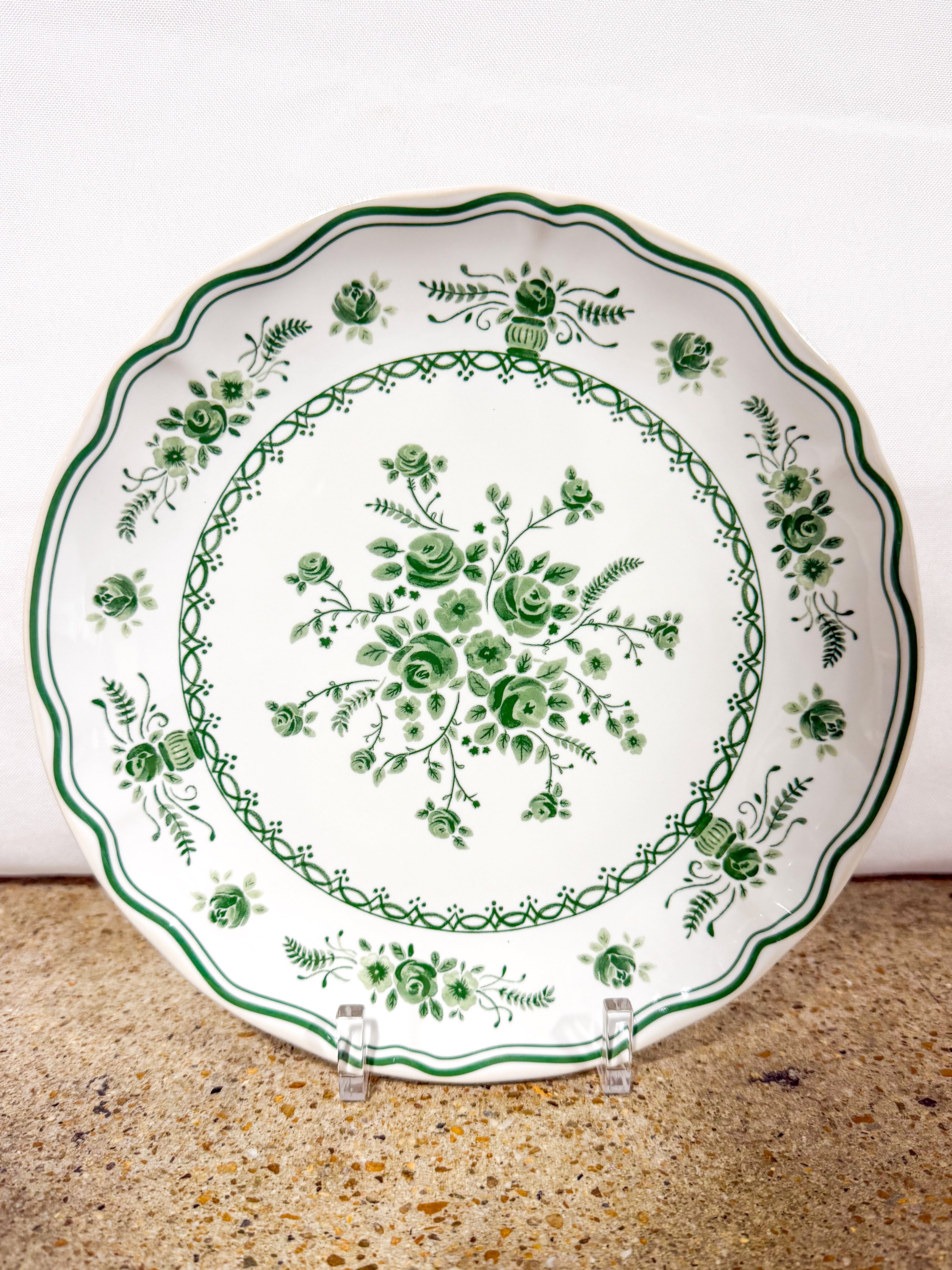 Costa Nova Vila Salad Plate - White/Green