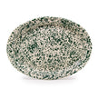 Crow Canyon Splatter Covered Oval Platter - Green & Cream