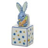 Herend Decorative Jack in Box Bunny - Blue