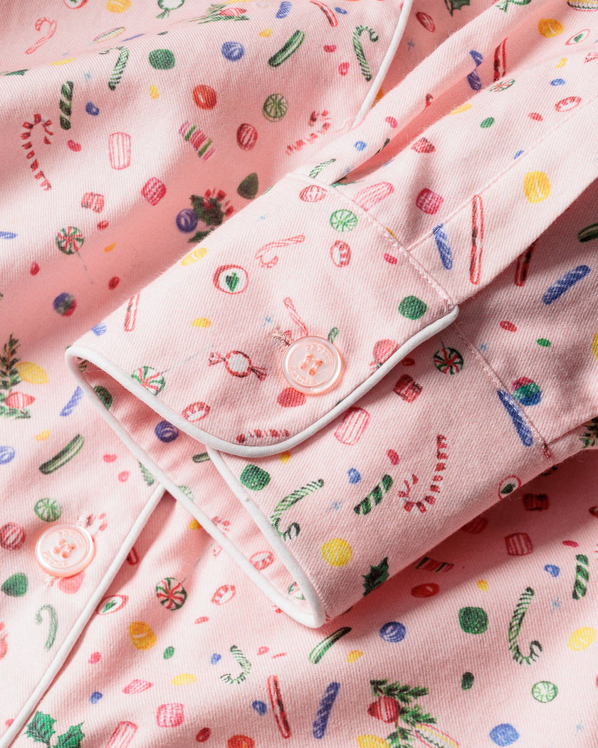 Petite Plume Women’s Long Twill Pajama Set - Vintage Sweets