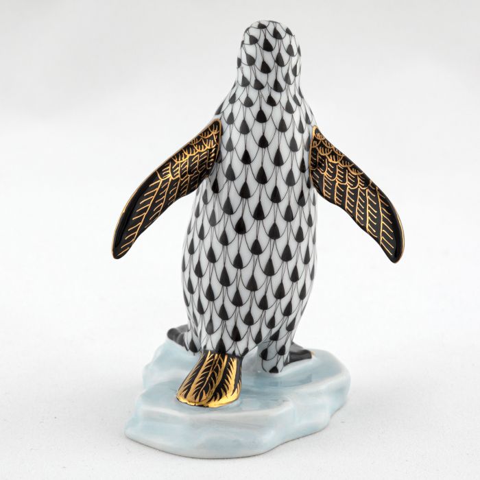 Herend Decorative Waddling Penguin - Black