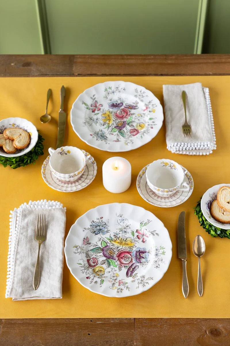 Hester & Cook Golden Flocked Table Runner