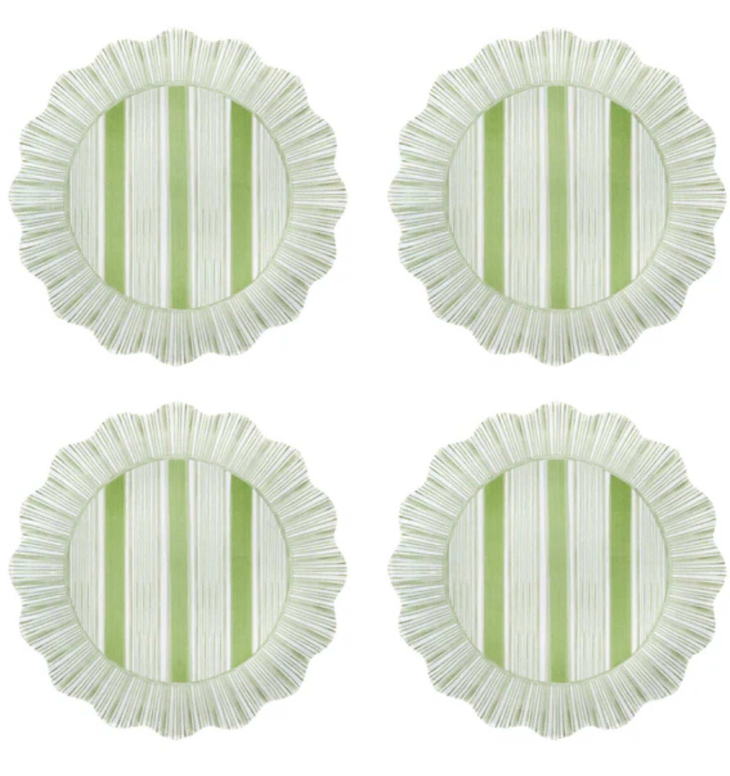 Juliska Cabana Stripe Seagrass Dessert/Salad Plate S/4 - Melamine