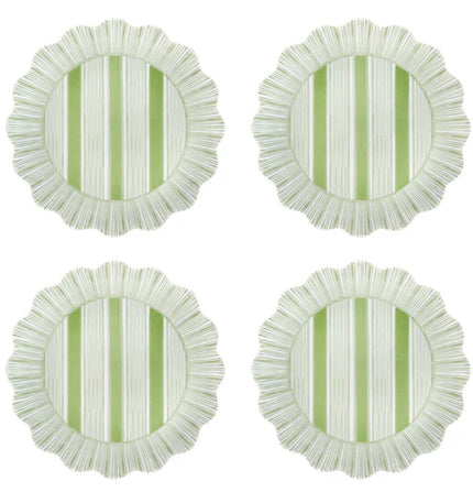 Juliska Cabana Stripe Seagrass Dessert/Salad Plate S/4 - Melamine