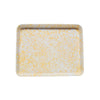 Crow Canyon Splatter Covered Large Rectangular Tray - Yellow