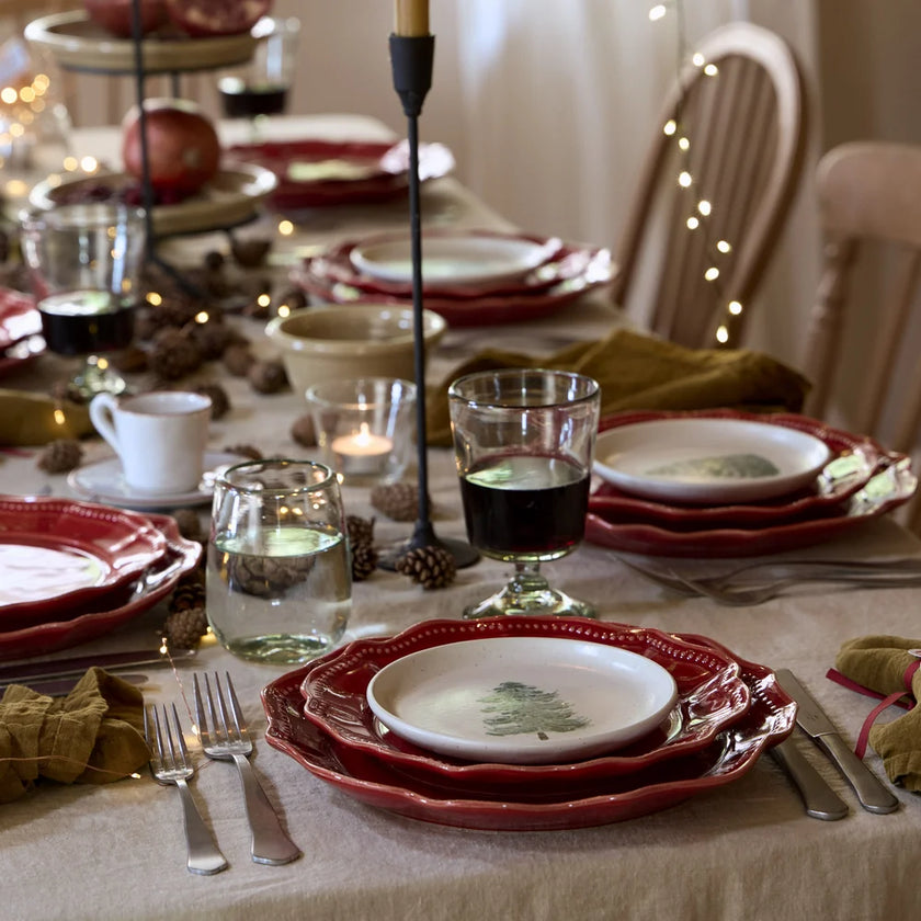 Costa Nova Almara Dinner Plate - Ruby