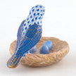 Herend Decorative Bird with Nest - Sapphire