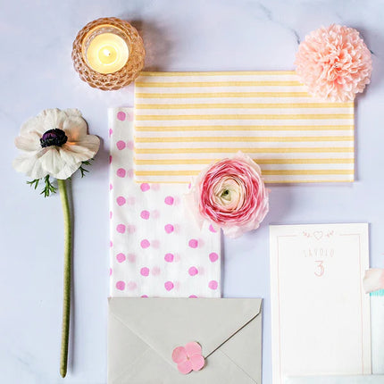 Vietri Pink Dot Paper Guest Towel