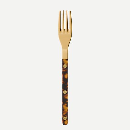 Sabre Bistrot Salad Fork - Tortoise with Gold