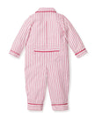 Petite Plume Twill Romper - Red Ticking