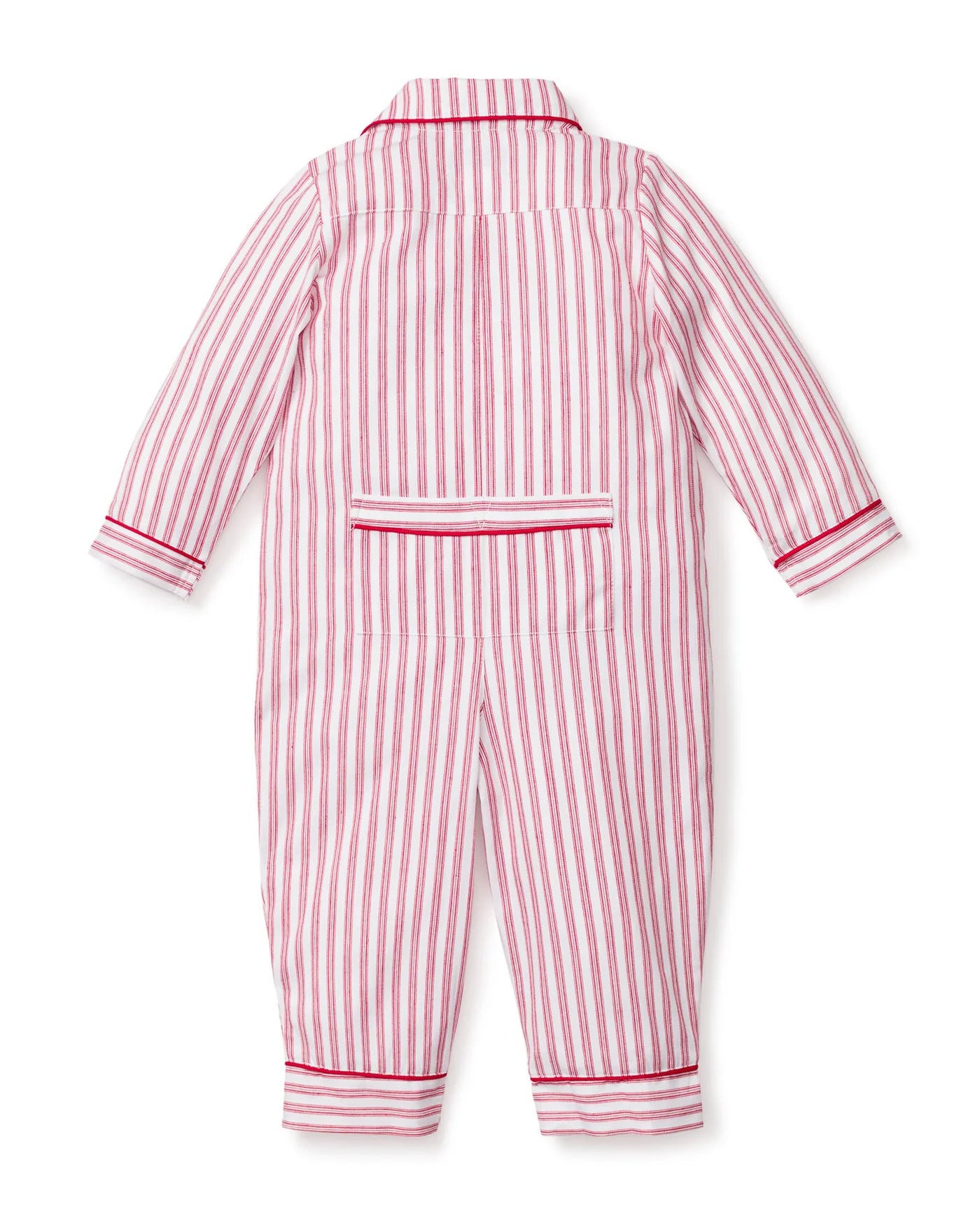 Petite Plume Twill Romper - Red Ticking