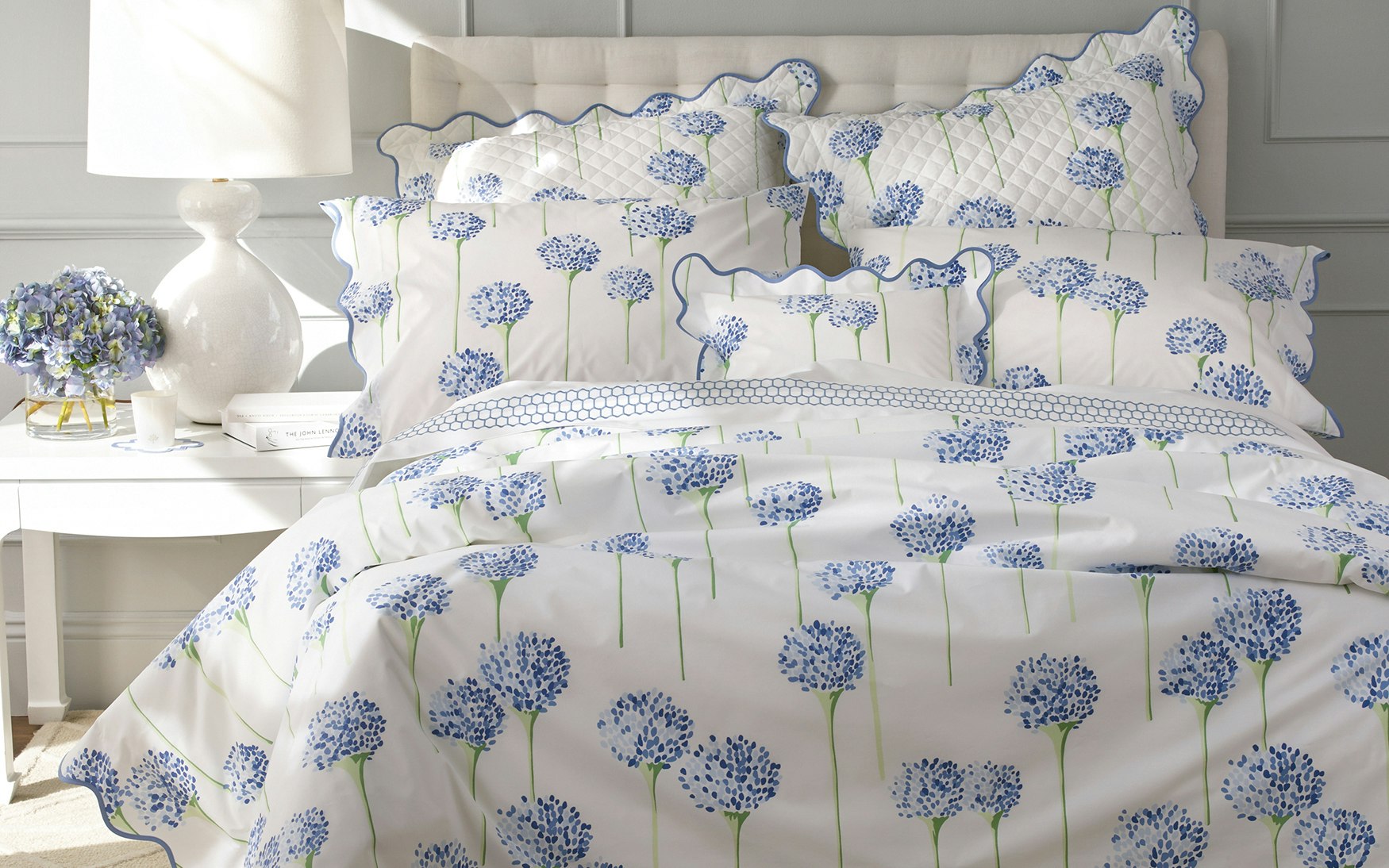 Matouk Charlotte Duvet Cover - Azure