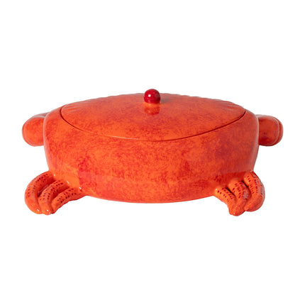 Costa Nova Summer Bliss Crab Faience Centerpiece/Storage Jar