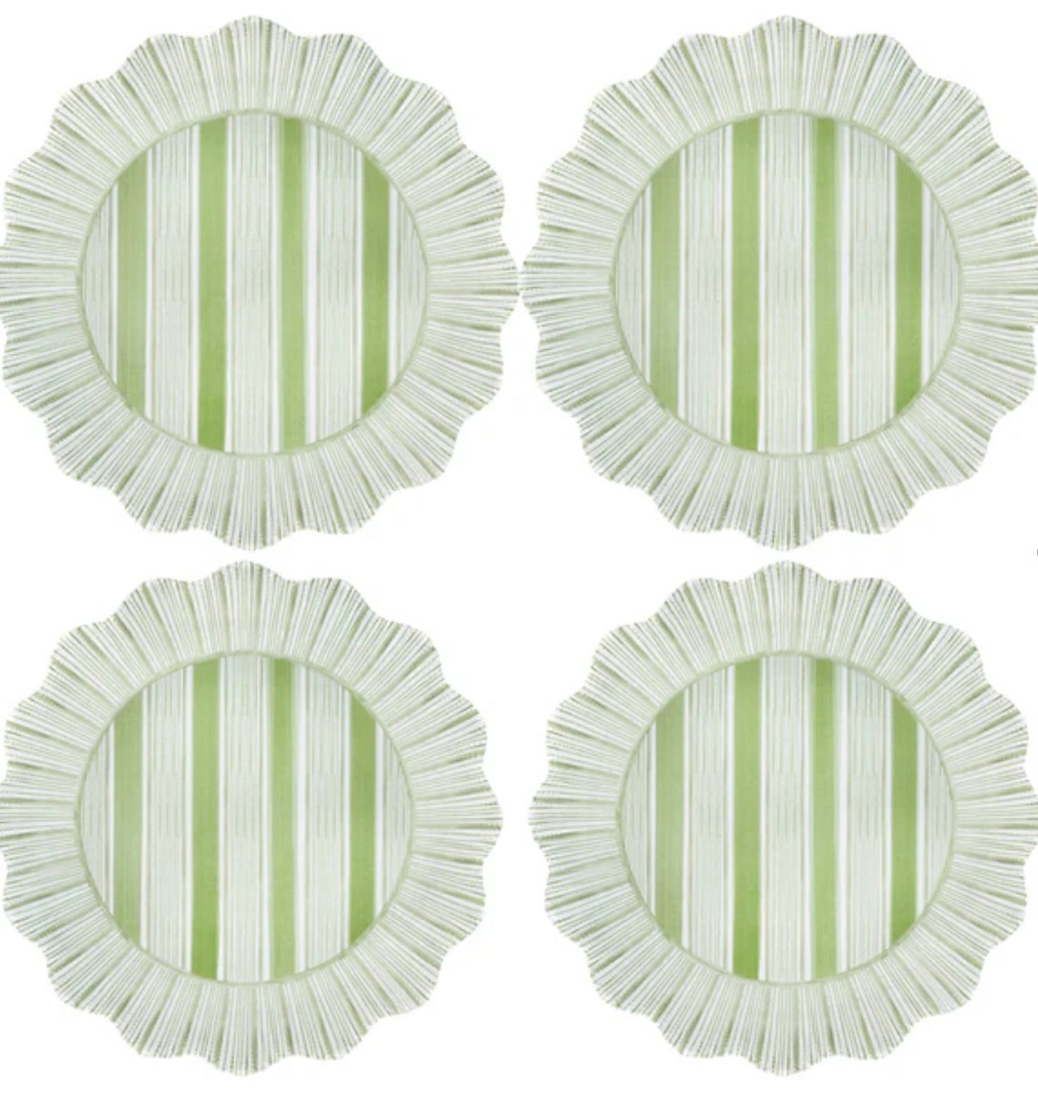 Juliska Cabana Stripe Seagrass Dinner Plate S/4 - Melamine