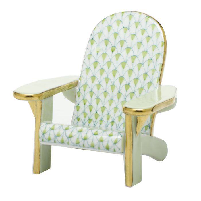 Herend Decorative Adirondack Chair - Keylime