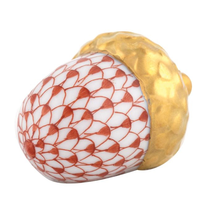 Herend Decorative Acorn - Rust