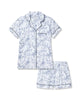 Petite Plume Women’s Pima Short Pajama Set - Timeless Toile