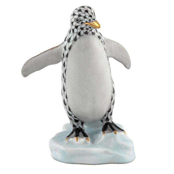 Herend Decorative Waddling Penguin - Black