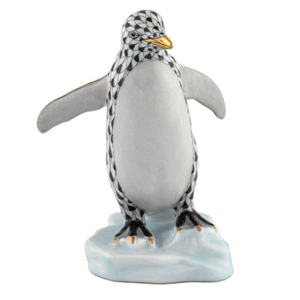 Herend Decorative Waddling Penguin - Black