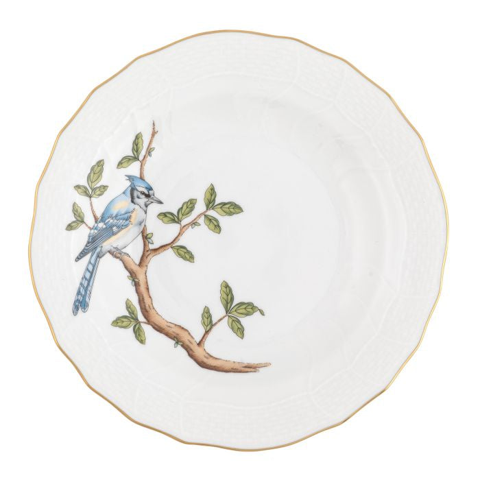 Herend Songbird Dessert Plate - Blue Jay