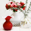 Vietri Hibiscus Glass Large Fluted Vase