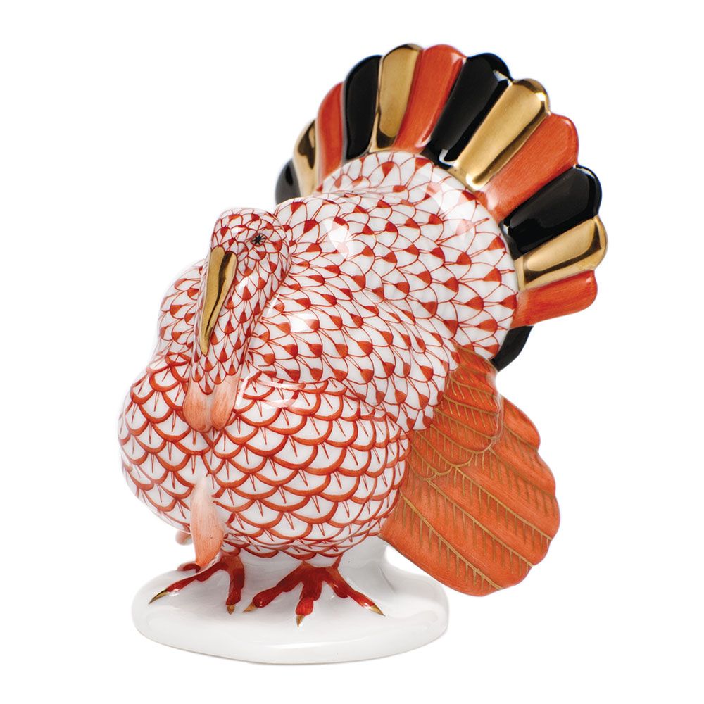 Herend Decorative Tom Turkey - Rust