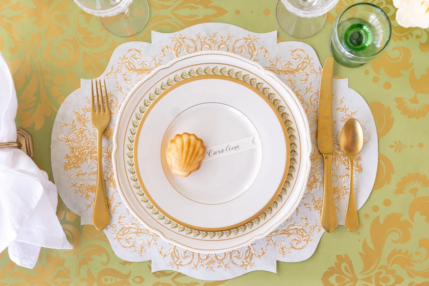 Hester & Cook Die-Cut Gilded Scroll Frame Placemat