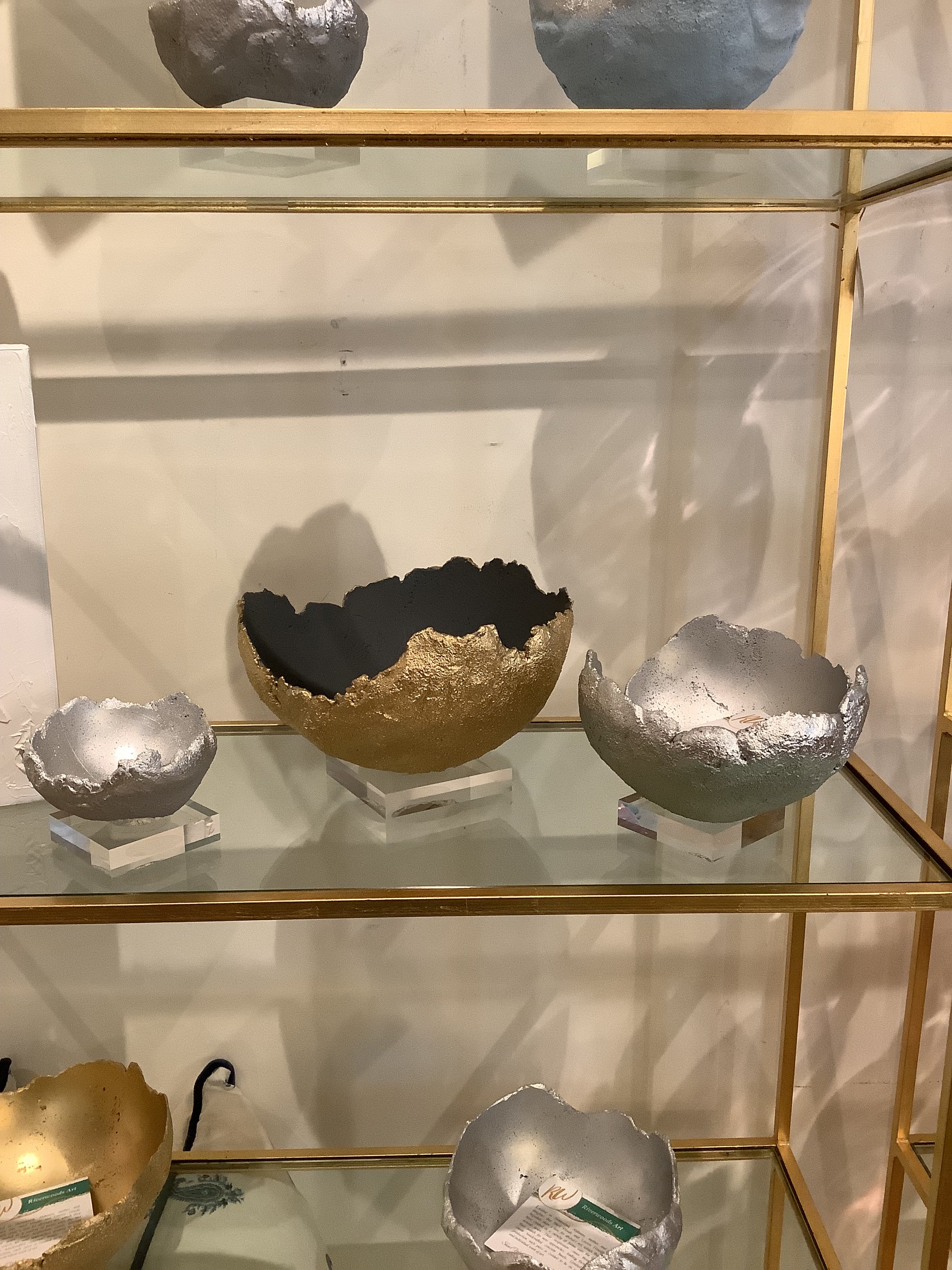 Bella Beton Concrete Bowl - Medium Black/Gold
