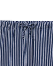 Petite Plume Olivia Wide Leg Pima Pajama Set - Admiral Navy Ticking