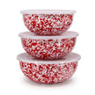 Crow Canyon Splatter Covered Multi Purpose Bowl Set - Red