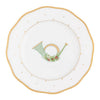 Herend Christmas Dessert Plate - French Horn