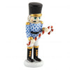 Herend Decorative Small Nutcracker with Candy Cane - Sapphire