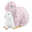 Herend Decorative Cuddling Bunnies - Raspberry