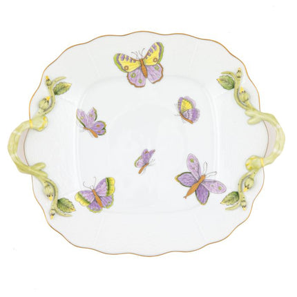 Herend Royal Garden Square Cake Plate with Handles