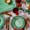 Vietri Fiabe Di Natale Green Rectangular Platter