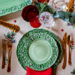 Vietri Fiabe Di Natale Green Dinner Plate