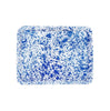 Crow Canyon Splatter Covered Large Rectangular Tray - Blue